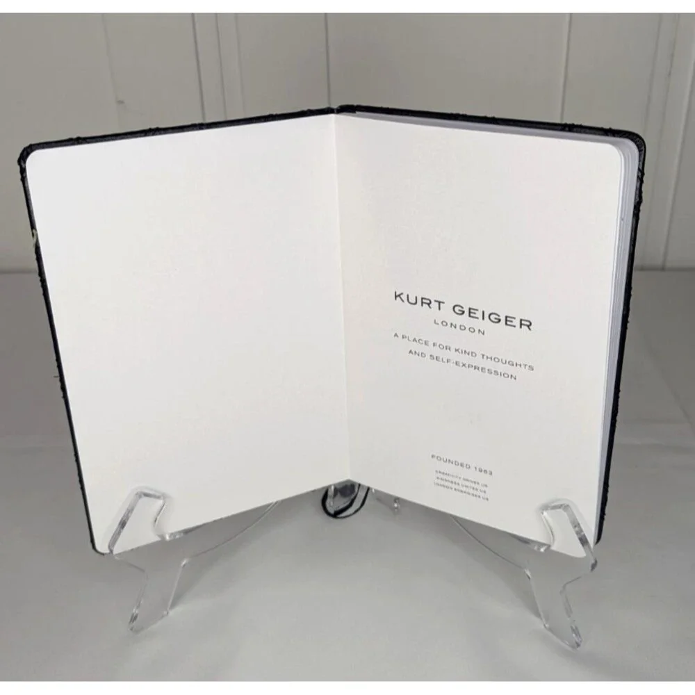 Kurt Geiger Notebook - Black, Lined, Designer, NWT